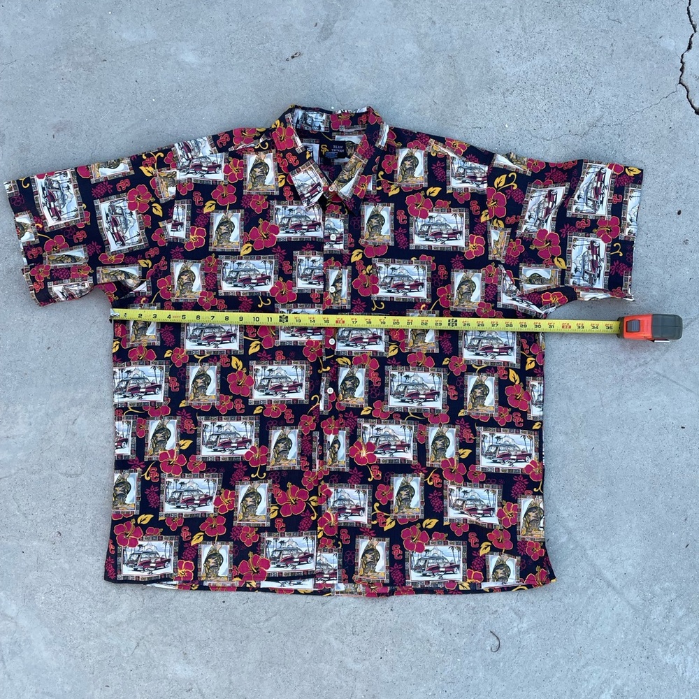 USC Trojans button down Hawaiian shirt mens 4XL